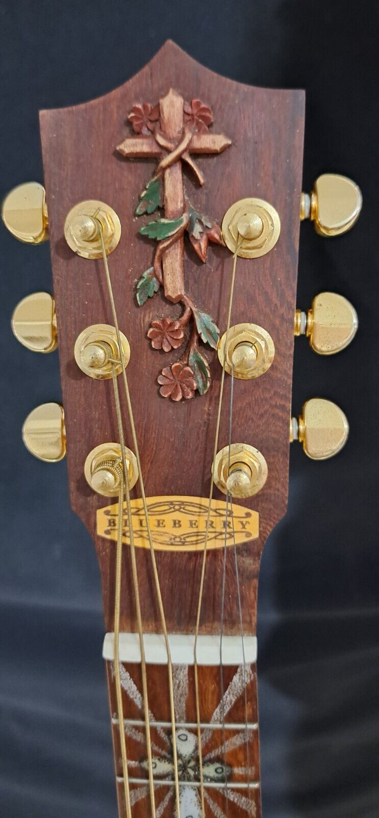 Blueberry NEW IN STOCK Handmade Guitalele Acoustic Guitar (Ukulele sized Guitar) 5