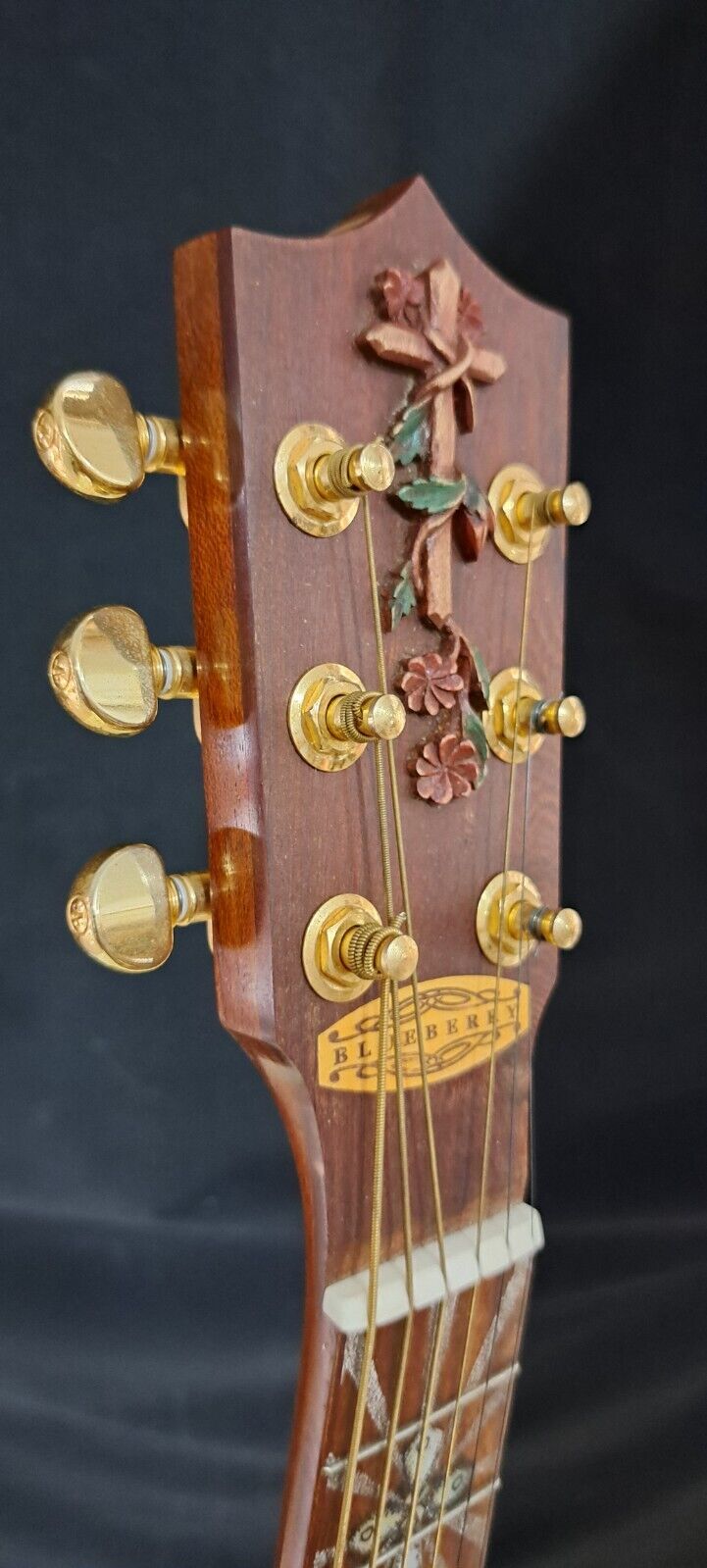 Blueberry NEW IN STOCK Handmade Guitalele Acoustic Guitar (Ukulele sized Guitar) 7