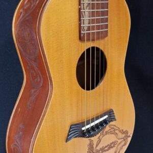 Blueberry NEW IN STOCK Handmade Guitalele Acoustic Guitar (Ukulele sized Guitar) - Image 8