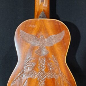 Blueberry NEW IN STOCK Handmade Guitalele Acoustic Guitar (Ukulele sized Guitar) - Image 12