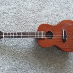 ukulele guitar UKE TC MAH Luna wood brown carved Acoustic Mahogany Bag case - Image 8