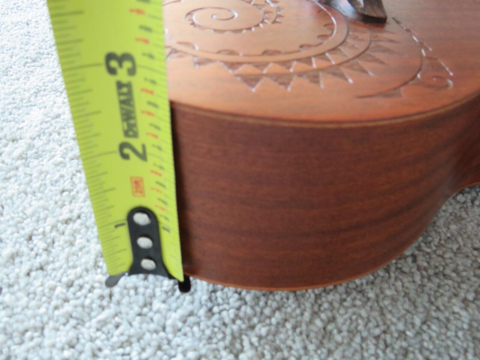 ukulele guitar UKE TC MAH Luna wood brown carved Acoustic Mahogany Bag case 16