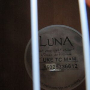 ukulele guitar UKE TC MAH Luna wood brown carved Acoustic Mahogany Bag case - Image 12