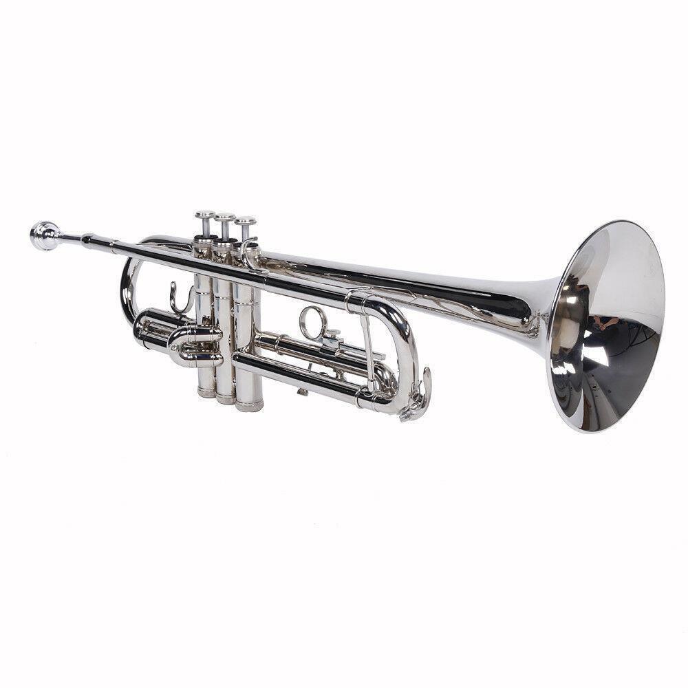 School Band Student Professional Concert Brass Student Bb Trumpet Silver 2