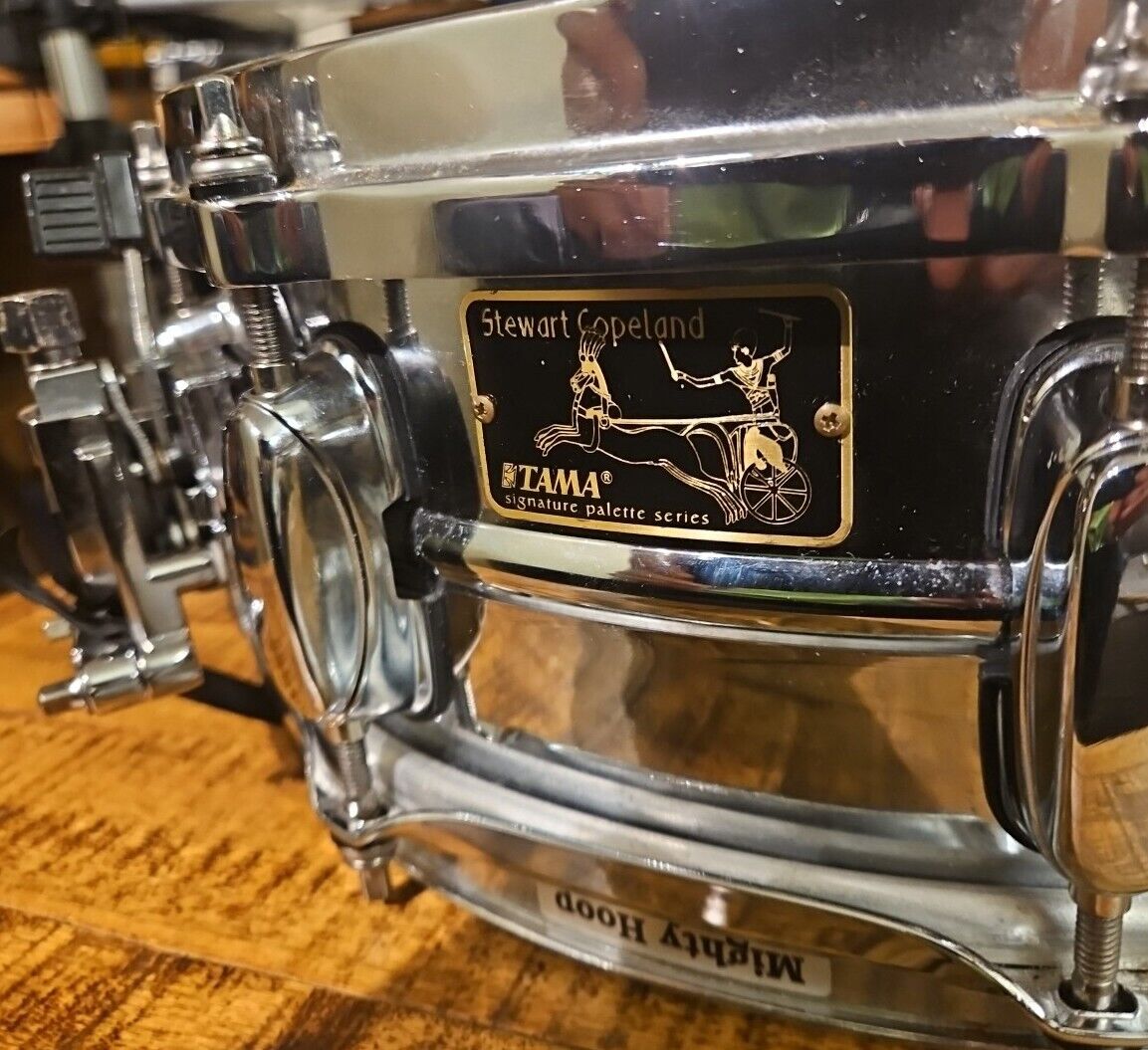 Tama Stuart Copeland Signature Palette Series COB Snare Drum Excellent SIGNED! 2