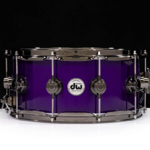 DW Collector's 6.5x14 Brass Snare Drum w/Black Nickel - Illusion Purple - Image 1