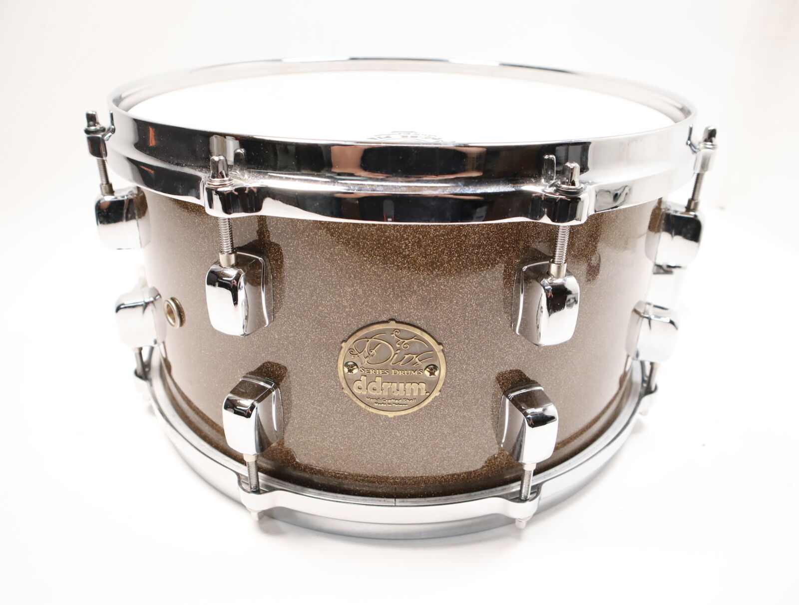 DDrum Dios 7×13″ Gold Sparkle Snare Drum Maple Shell 2