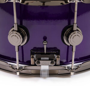 DW Collector's 6.5x14 Brass Snare Drum w/Black Nickel - Illusion Purple - Image 4
