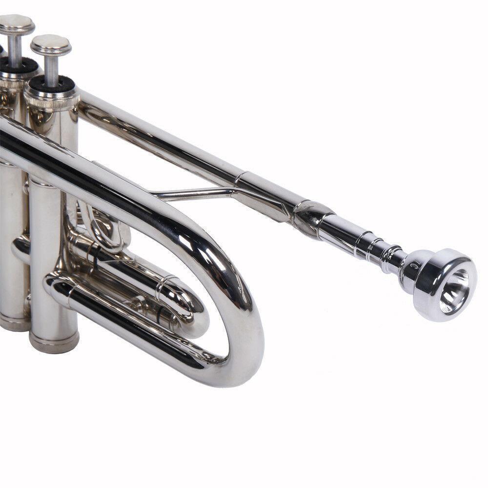 School Band Student Professional Concert Brass Student Bb Trumpet Silver 4