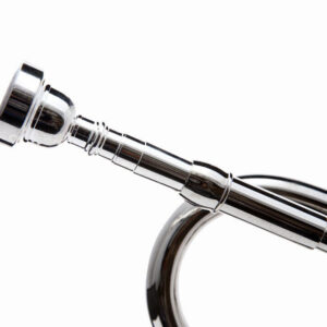 Hawk Nickel Plated Bb Trumpet with Case and Mouthpiece - Image 4
