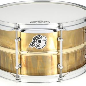 Pork Pie Percussion Brass Patina Snare Drum - 7 x 13 inch - Image 1