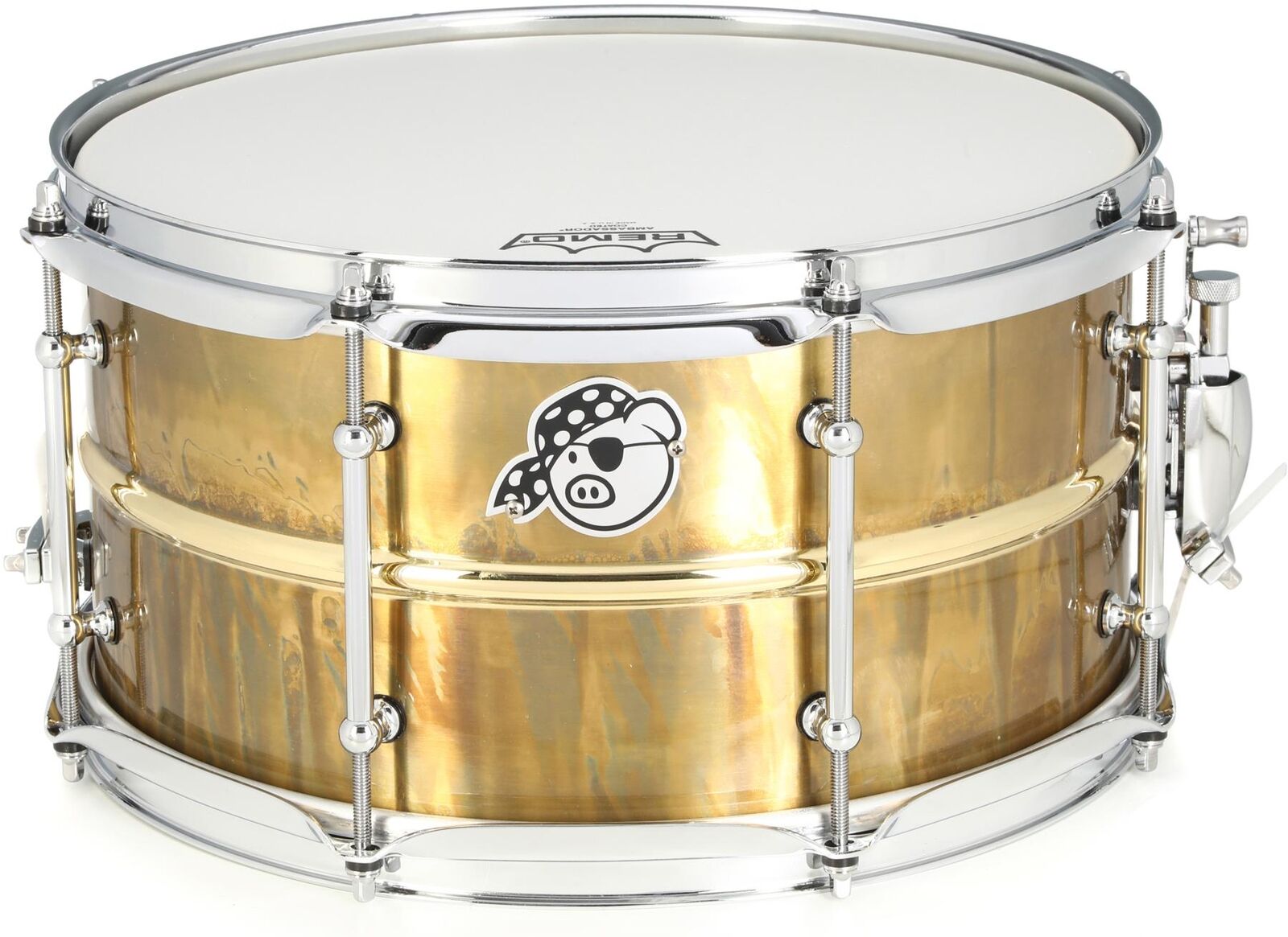 Pork Pie Percussion Brass Patina Snare Drum – 7 x 13 inch 1