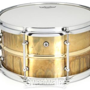 Pork Pie Percussion Brass Patina Snare Drum - 7 x 13 inch - Image 2