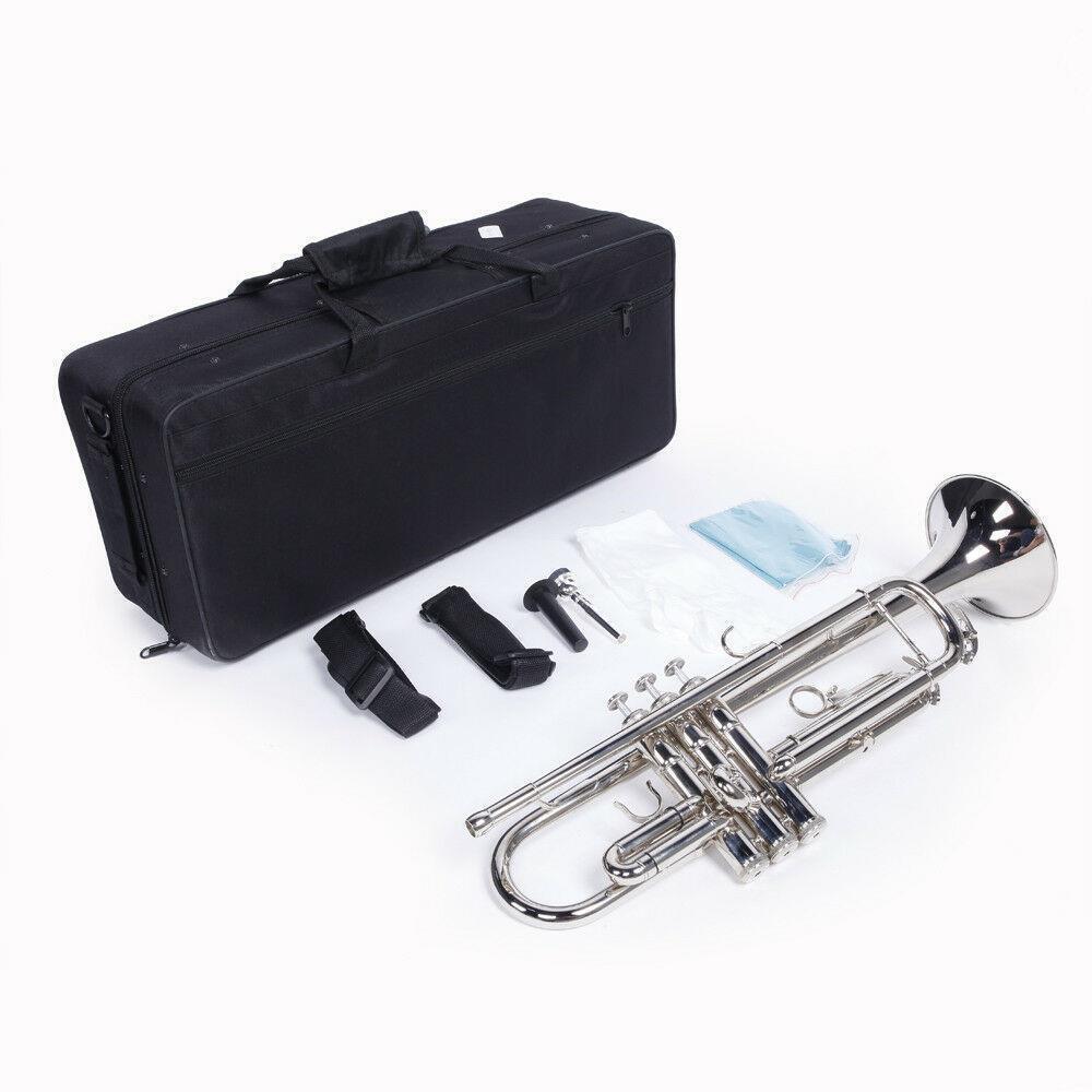 School Band Student Professional Concert Brass Student Bb Trumpet Silver 5