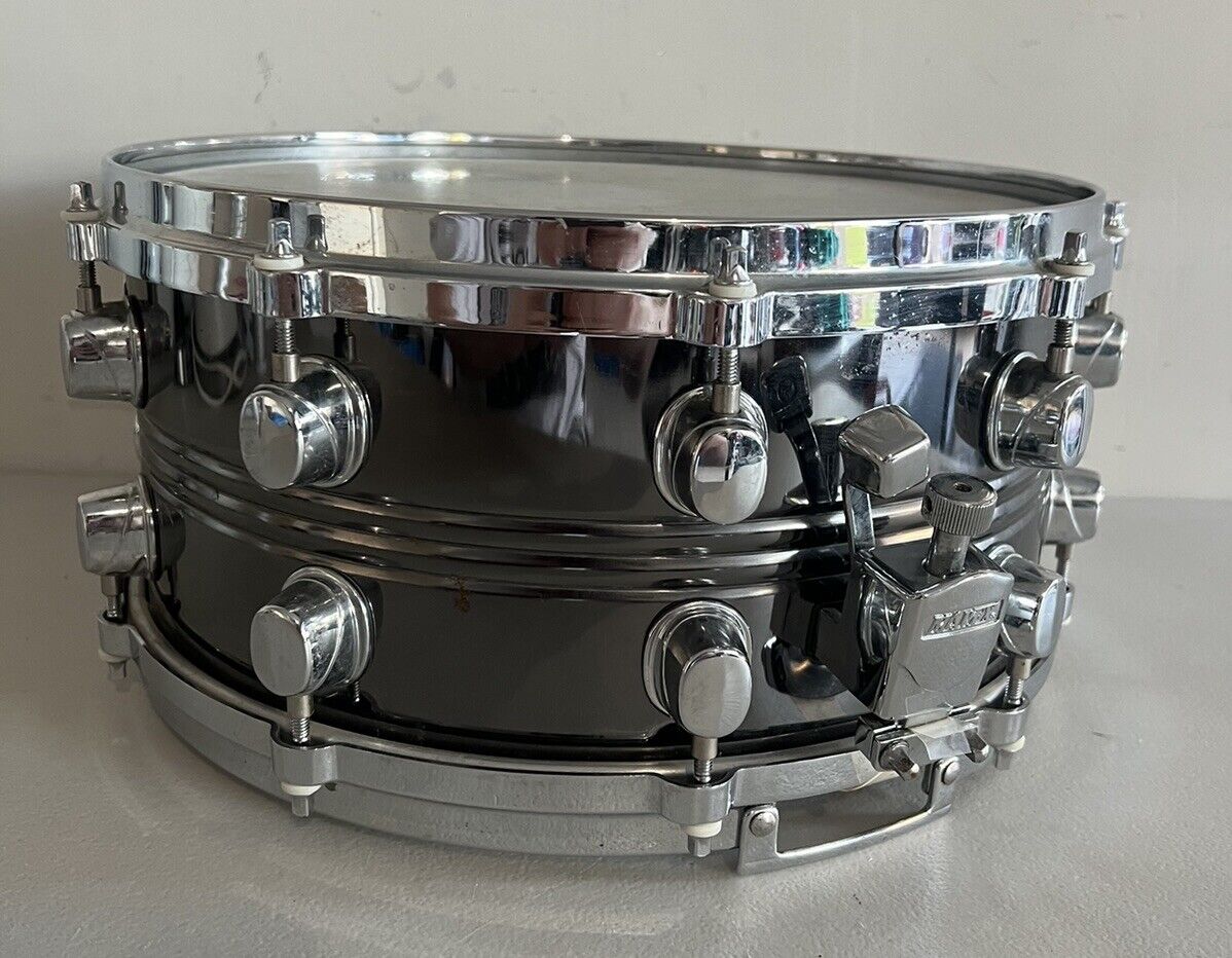 Vintage Mapex Steel Deluxe Black Panther Snare 7.5×14 RARE 2