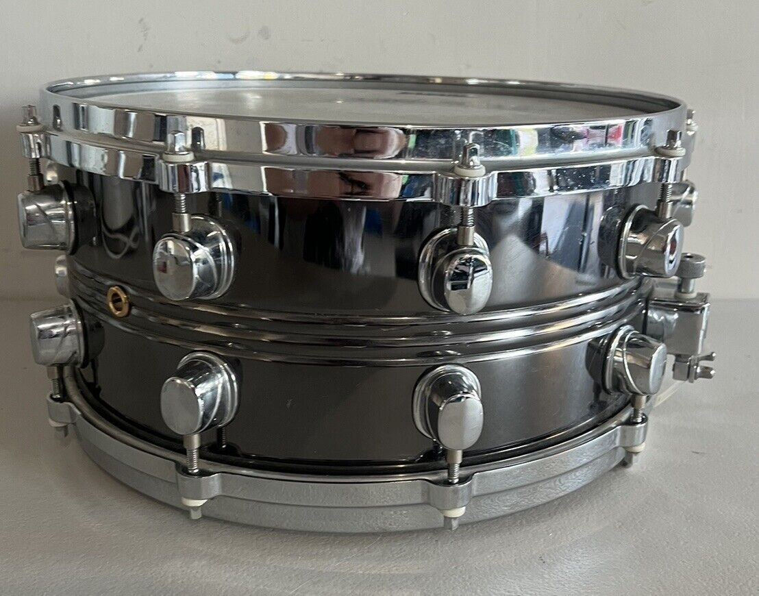 Vintage Mapex Steel Deluxe Black Panther Snare 7.5×14 RARE 4