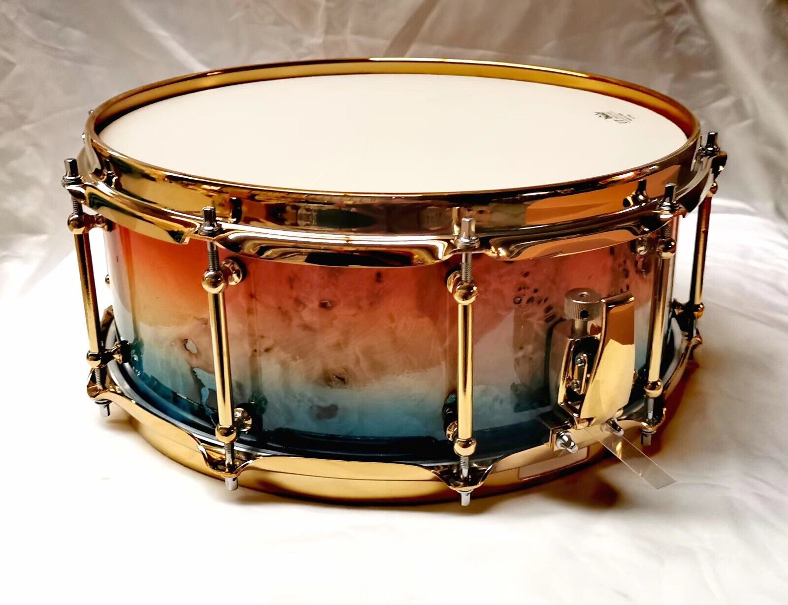 FOREACH Mappa Burl Snare Drum 14×5.5 with Gold Color Hardwares 2