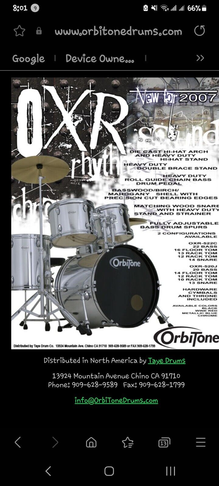 Orbitone OXE series 14″ Snare Drum 11
