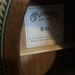 MARTIN D-15 MAHOGANY DREADNOUGHT 6-STRING RIGHT HAND ACOUSTIC GUITAR W/ CASE - Image 8
