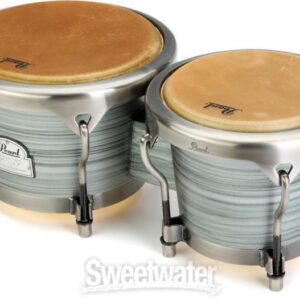 Pearl Signature Series Jesus Diaz Bongos - 7 inch, 8.5 inch, Brushed Platinum - Image 3