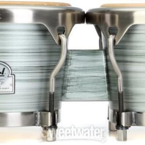 Pearl Signature Series Jesus Diaz Bongos - 7 inch, 8.5 inch, Brushed Platinum - Image 4