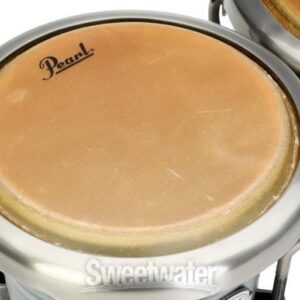 Pearl Signature Series Jesus Diaz Bongos - 7 inch, 8.5 inch, Brushed Platinum - Image 8