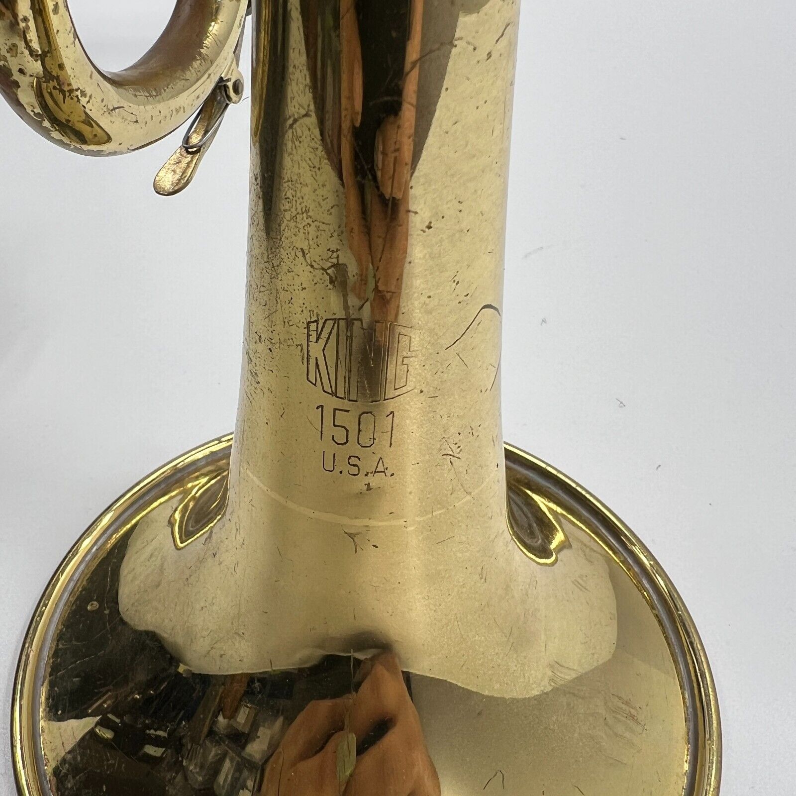 King 1501 U.S.A. Trumpet in Case for Restoration 3
