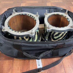 5d2 Profesional Wood Bongo 7-1/4” & 8-5/8” Heads - Black/Chrome Hardware -w/Bag - Image 5