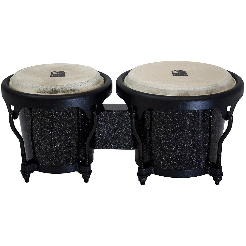 Toca Player’s Series Black Sparkle Wood Bongos 6 and 7 in. Black Sparkle 1