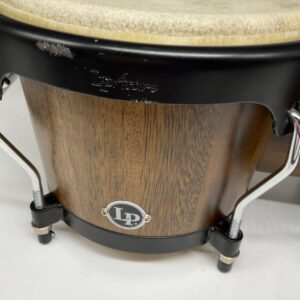 Latin Percussion LP Aspire Bongo Drums 8.5" & 7" Wood Grain Chrome - Image 7