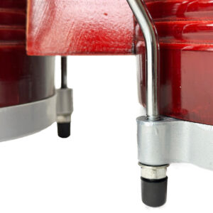 Premium 8"- 9" Wine Red Bongo Drums Chrome Lugs, High-Quality Natural Skin Head - Image 4