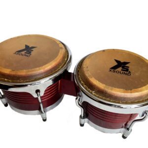 Premium 8"- 9" Wine Red Bongo Drums Chrome Lugs, High-Quality Natural Skin Head - Image 5