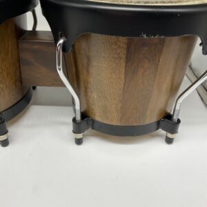 Latin Percussion LP Aspire Bongo Drums 8.5" & 7" Wood Grain Chrome - Image 11