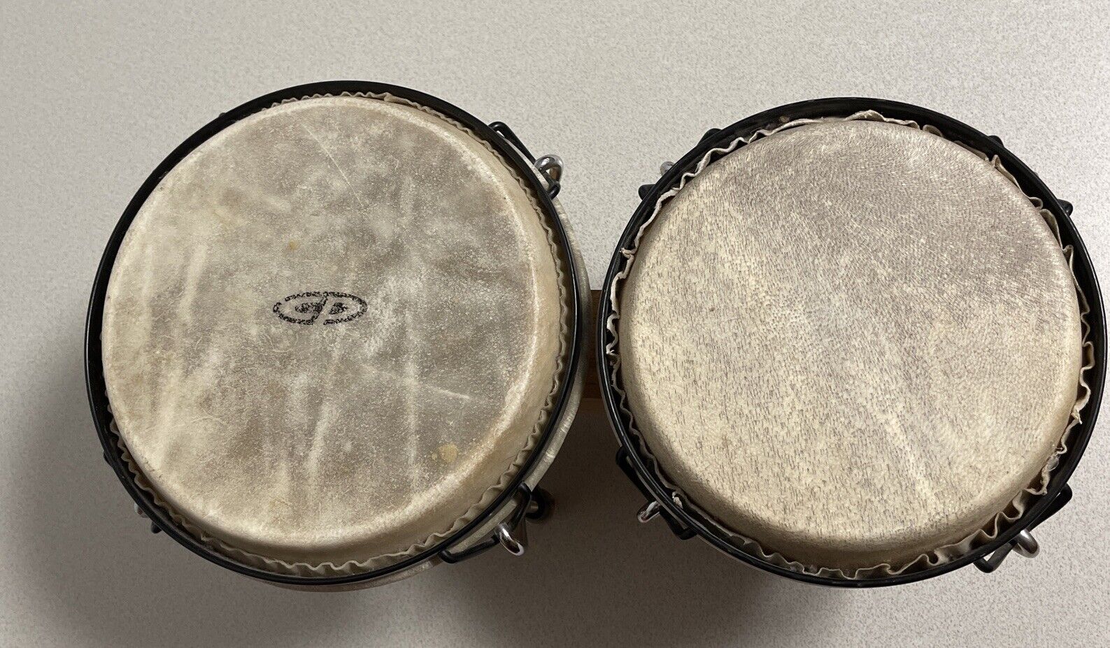 CP Cosmic Percussion Bongos 7” & 6” Drums Natural Wood Great Sound India 2