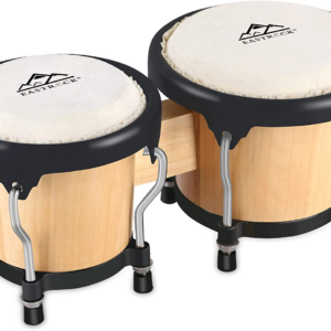 Bongo Drum Set Tunable Wood & Metal Drum Percussion Instruments w/Tuning Wrench - Image 12