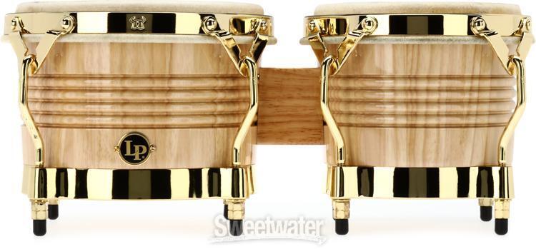 Latin Percussion Matador Siam Oak Bongos – Natural with Gold Tone 4