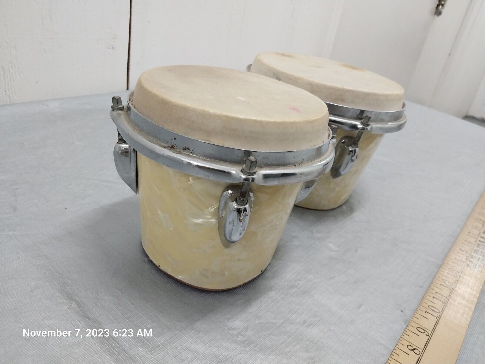 Vintage 1950 60s Bongos Mother Of Pearl 6