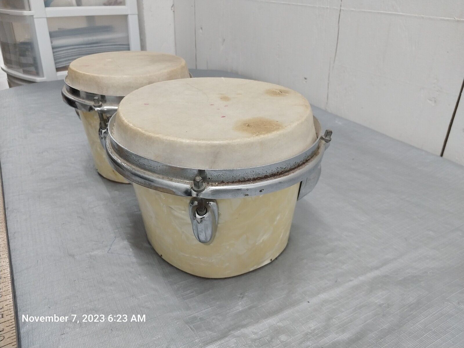 Vintage 1950 60s Bongos Mother Of Pearl 7