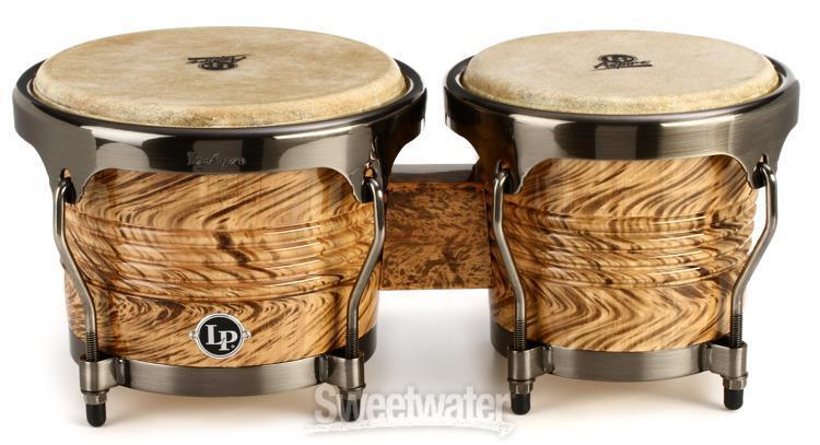Latin Percussion Aspire Series Bongos – Havana Cafe with Brushed Nickel Hardware 2