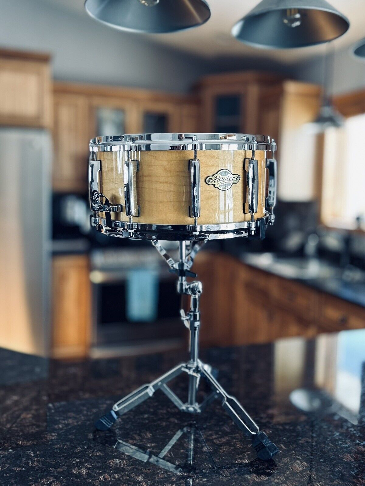 Pearl Masters snare drum, Maple with PURESOUND Copper Snare upgrade. NO RESERVE! 1