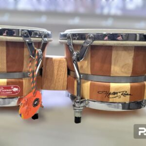 This Is A Set Hand Made HR El piernas Bongo From Colombia Natural Wood - Image 1