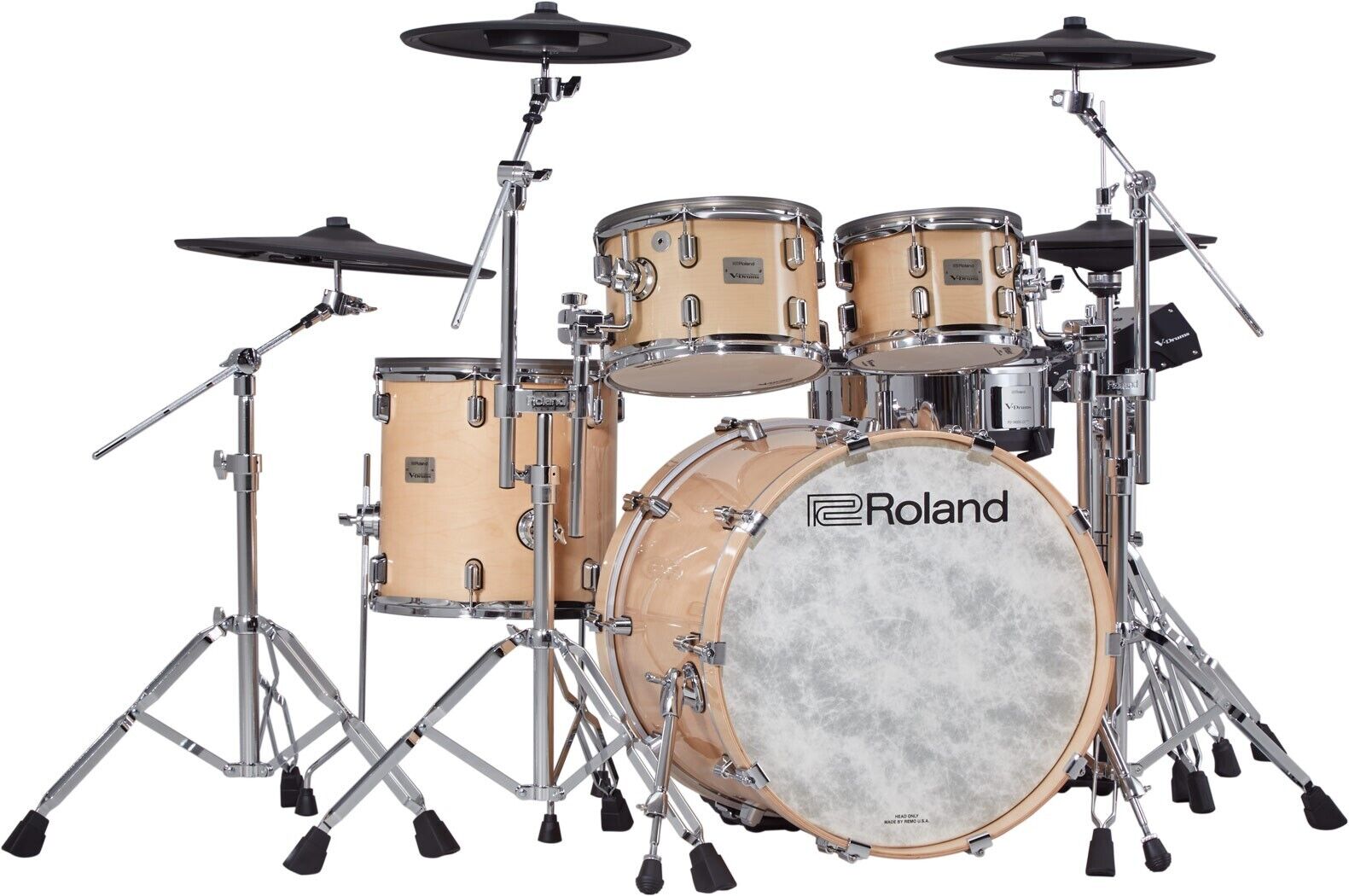 Roland VAD706 V-Drums Acoustic Design 706 5-Piece Electronic Drum Kit Pearl WHT 1