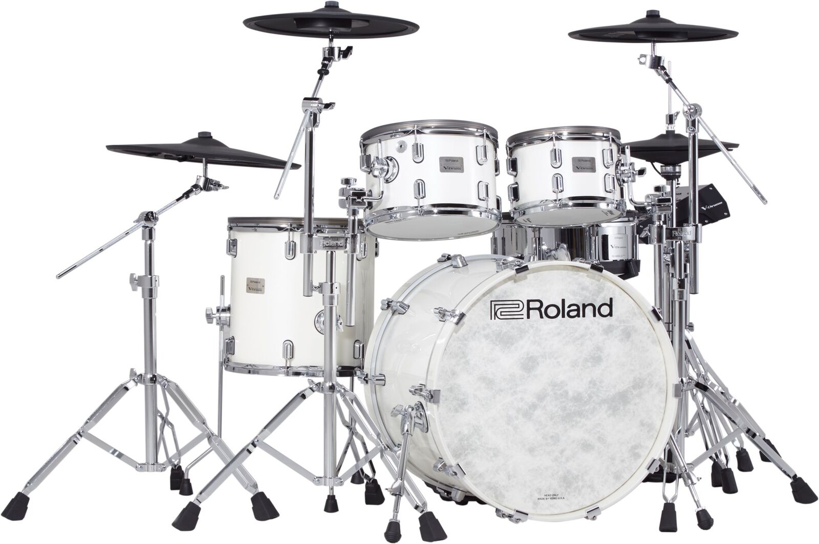 Roland VAD706 V-Drums Acoustic Design 706 5-Piece Electronic Drum Kit Pearl WHT 2