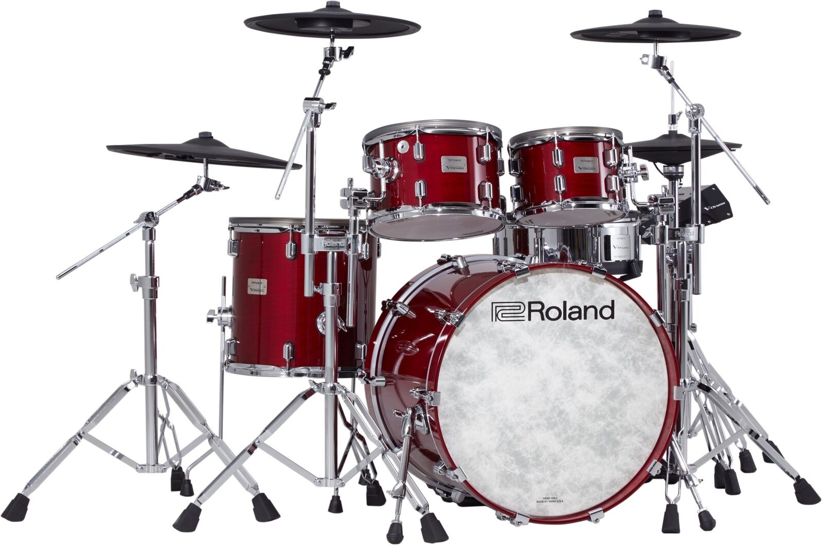 Roland VAD706 V-Drums Acoustic Design 706 5-Piece Electronic Drum Kit Pearl WHT 4