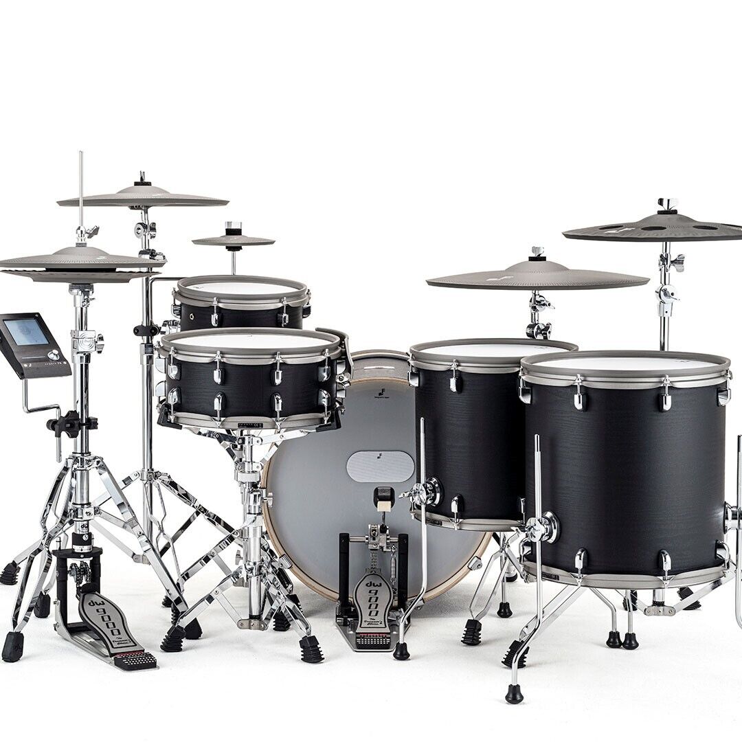 EFNOTE EFNOTE7X 5-Piece Acoustic Designed Electronic Drum Set – Black Oak 1
