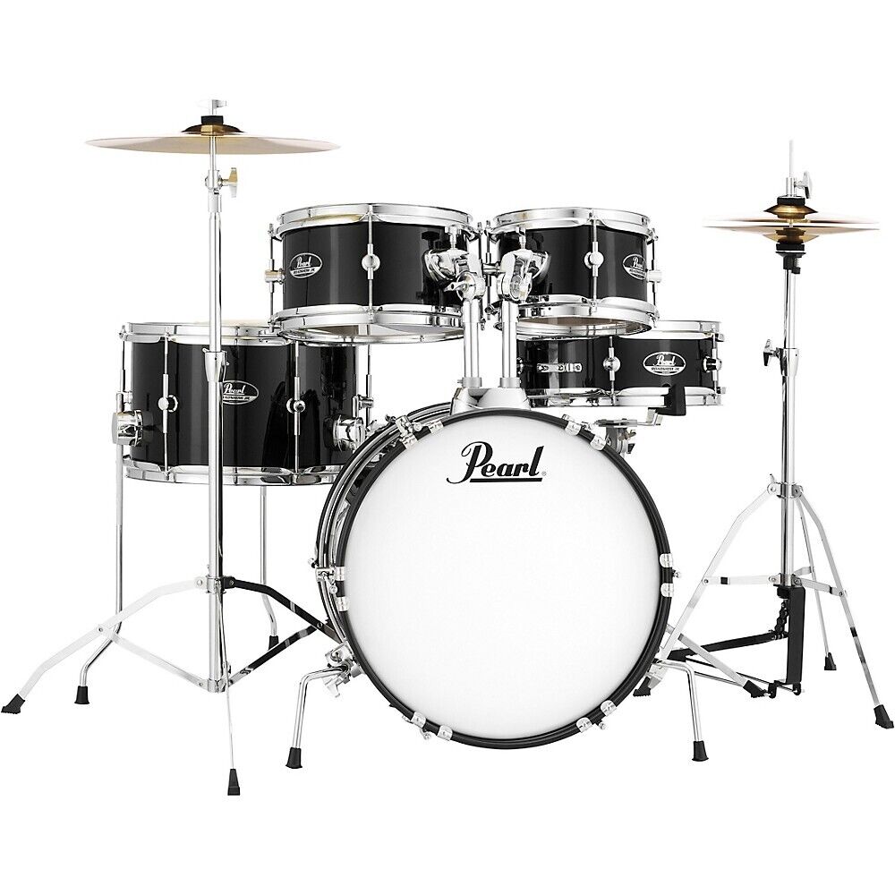 Pearl Roadshow Jr. Drum Set with Hardware and Cymbals Jet Black 4