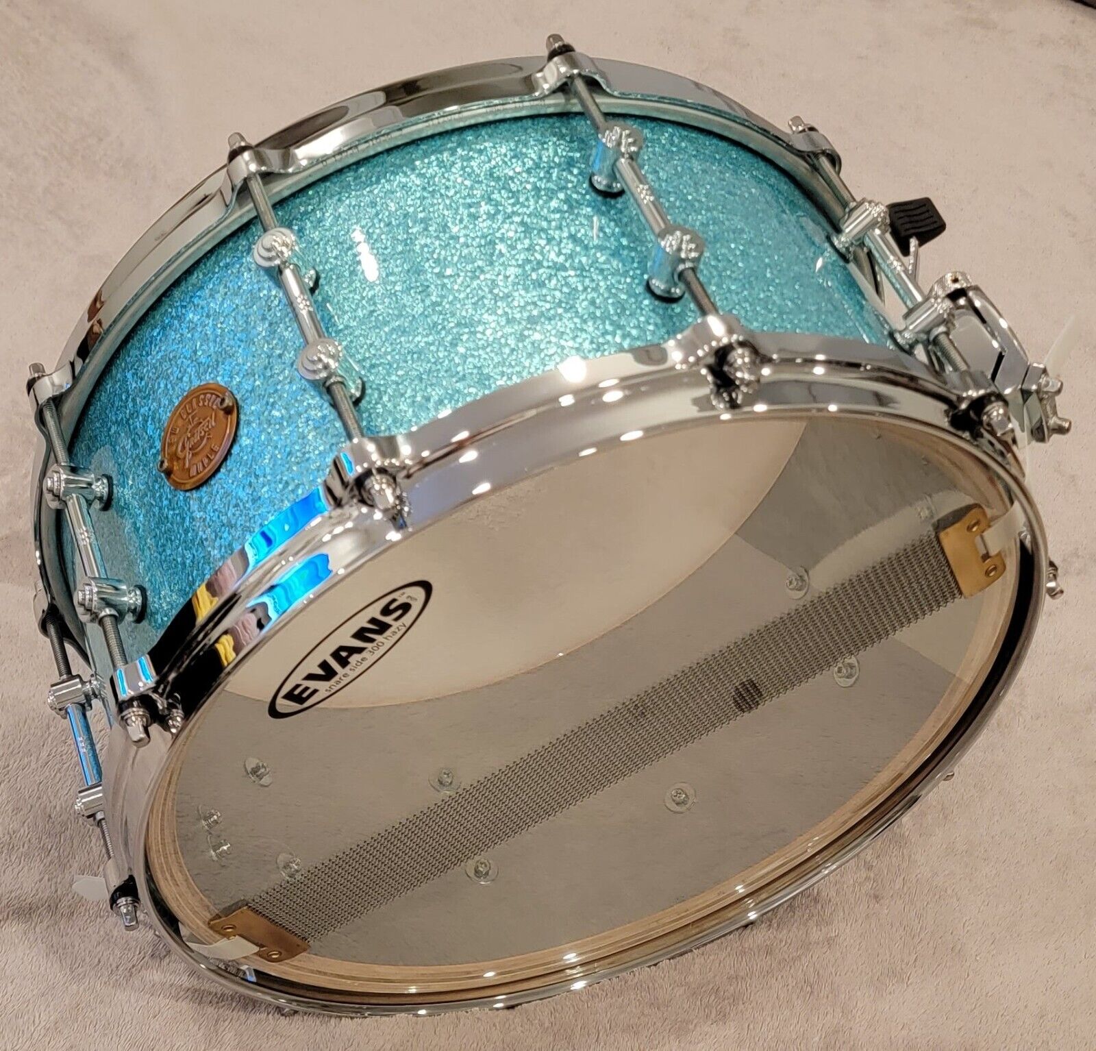 Gretsch New Classic Maple 2012 Limited Reserve 4pc Shell Pack Turquoise Sparkle! 8