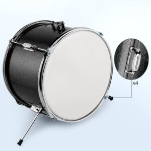 Ktaxon 5-Piece 14" x 10" Junior Drum Percussion Kit for Child DIY Starter - Image 3