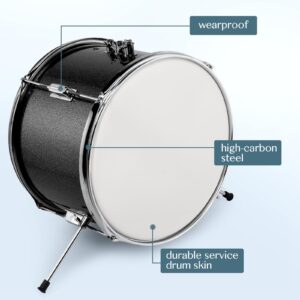 Ktaxon 5-Piece 14" x 10" Junior Drum Percussion Kit for Child DIY Starter - Image 4