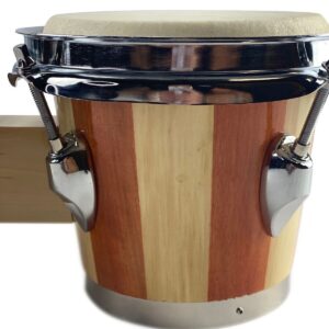 Zension 7" and 8" BONGO DRUMS - Latin Percussion Bongos Set Cowhide Tuning Key - Image 5